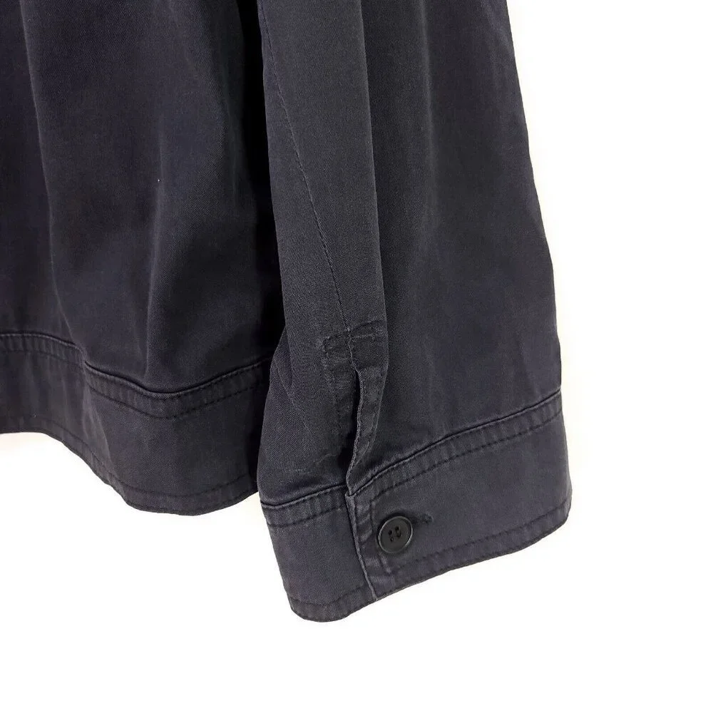 Weekend Max Mara Full Zip Hoodie Jacket Size 12 Black Pockets Drawstring - Picture 9 of 15